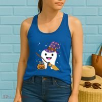 Dental Witch Trick Or Teeth Dental Squad Halloween Costume Gift Women's Tank Top thumb 2