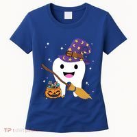 Dental Witch Trick Or Teeth Dental Squad Halloween Costume Gift Women's T-Shirt thumb 0