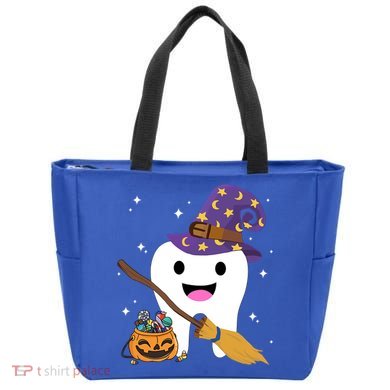 Dental Witch Trick Or Teeth Dental Squad Halloween Costume Gift Tote Bag