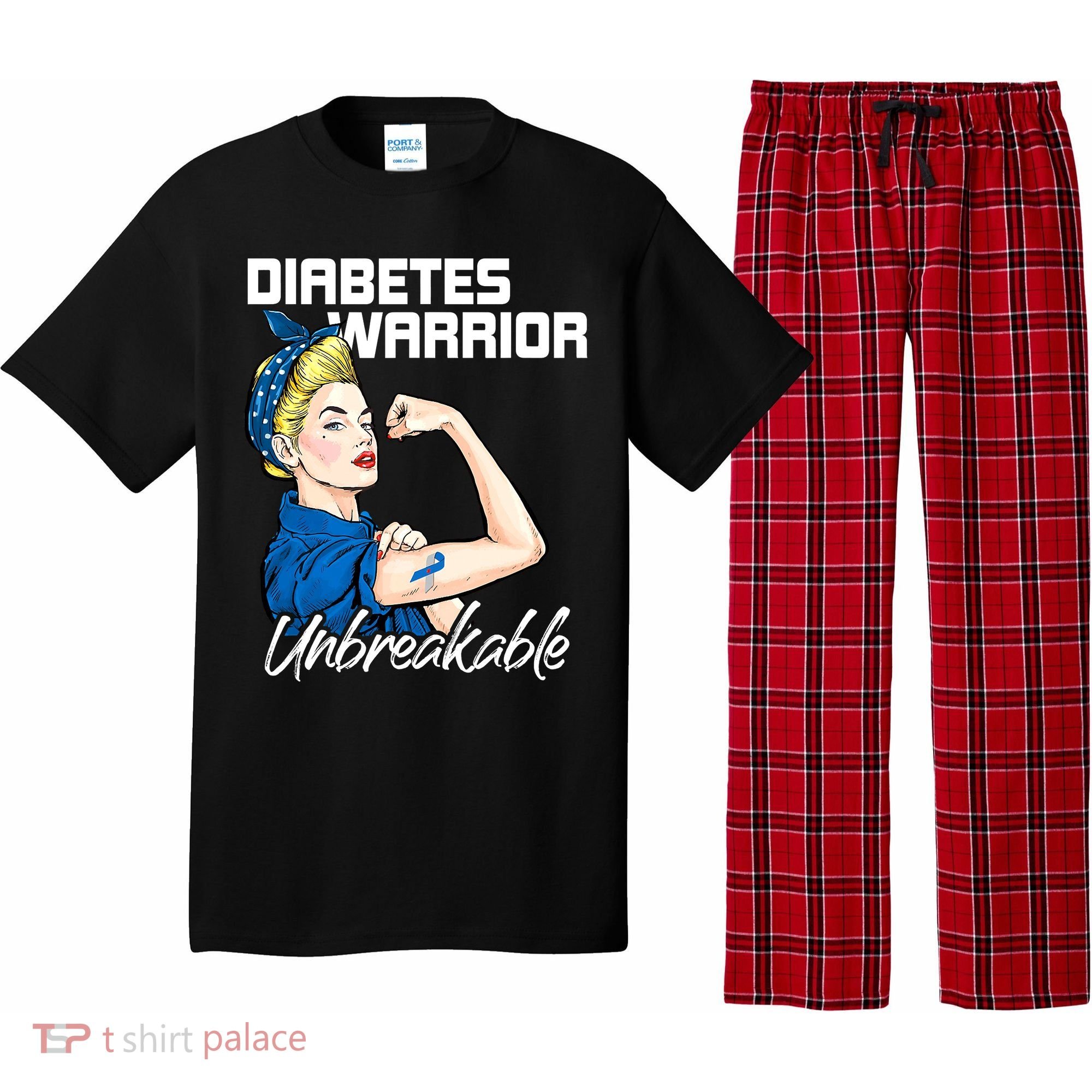 Diabetes Warrior Unbreakable Diabetes Awareness Pajama Set