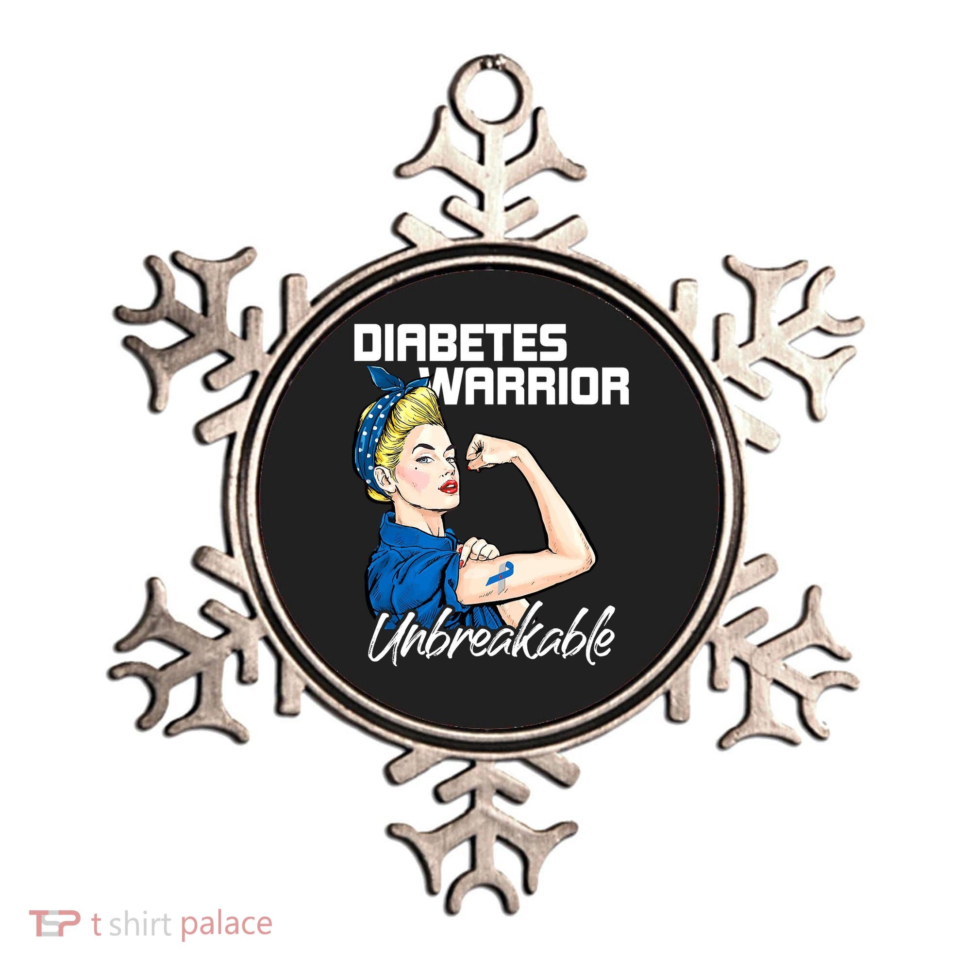 Diabetes Warrior Unbreakable Diabetes Awareness Ornament