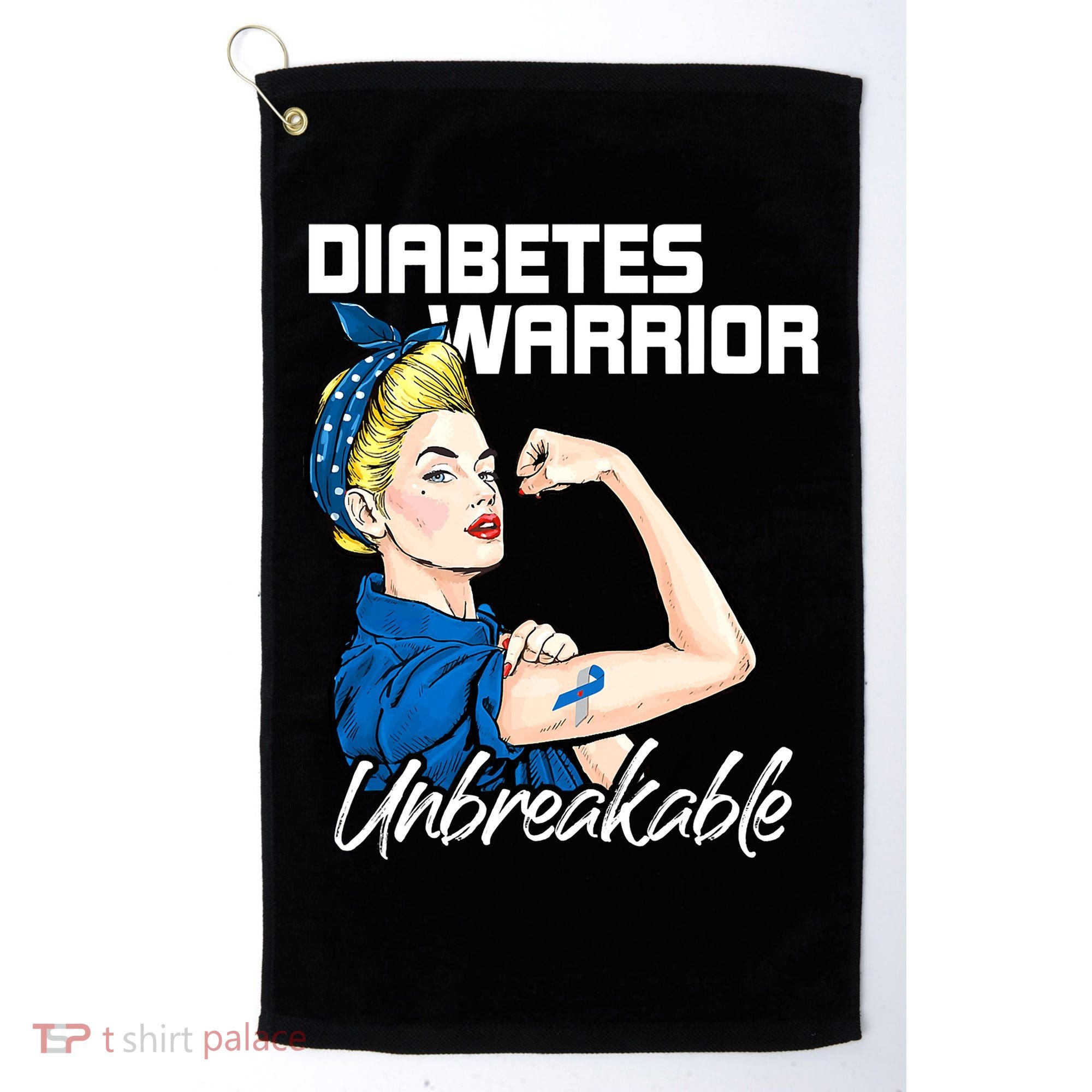 Diabetes Warrior Unbreakable Diabetes Awareness Golf Towel