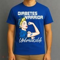 Diabetes Warrior Unbreakable Diabetes Awareness T-Shirt thumb 3