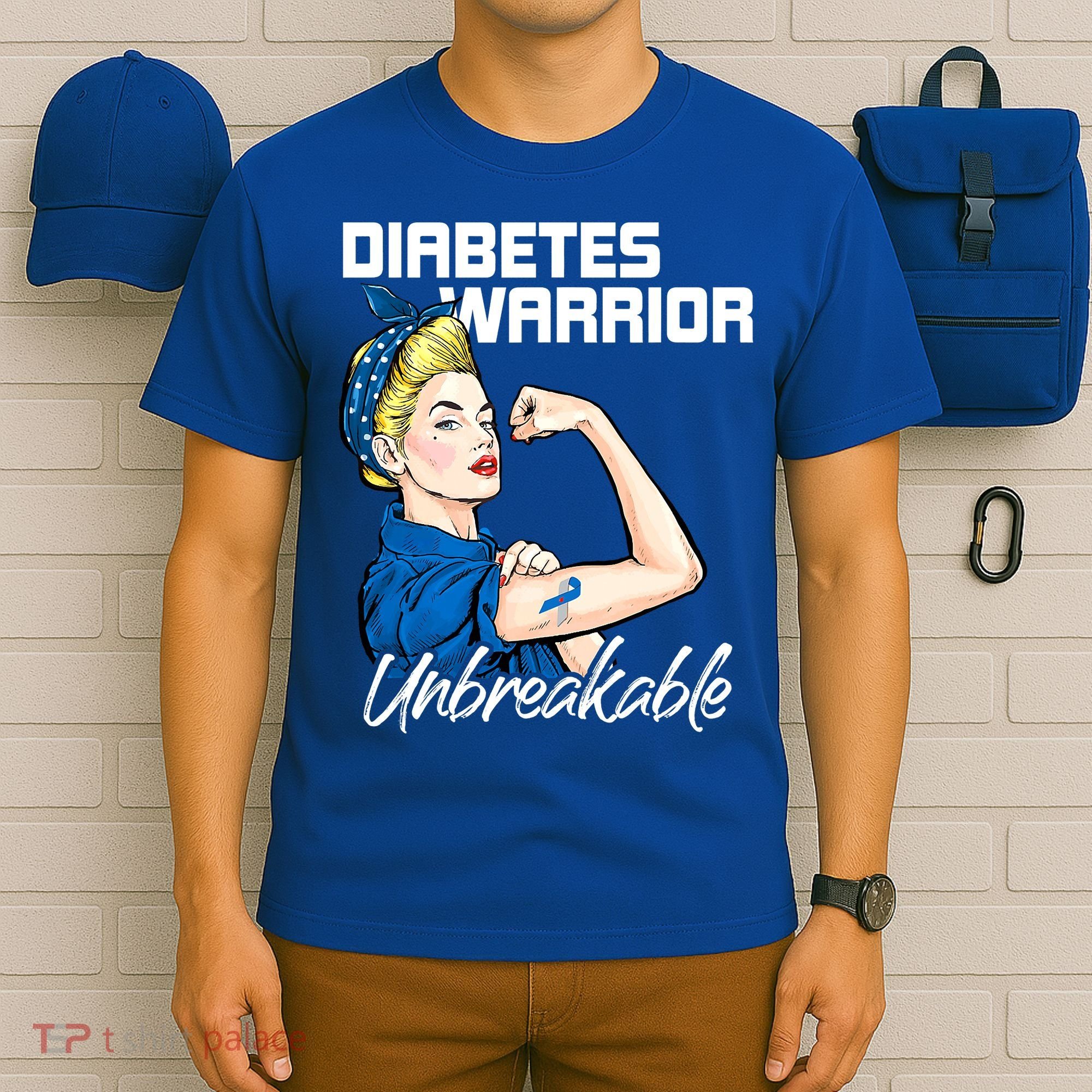 Diabetes Warrior Unbreakable Diabetes Awareness T-Shirt