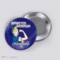 Diabetes Warrior Unbreakable Diabetes Awareness Button thumb 0