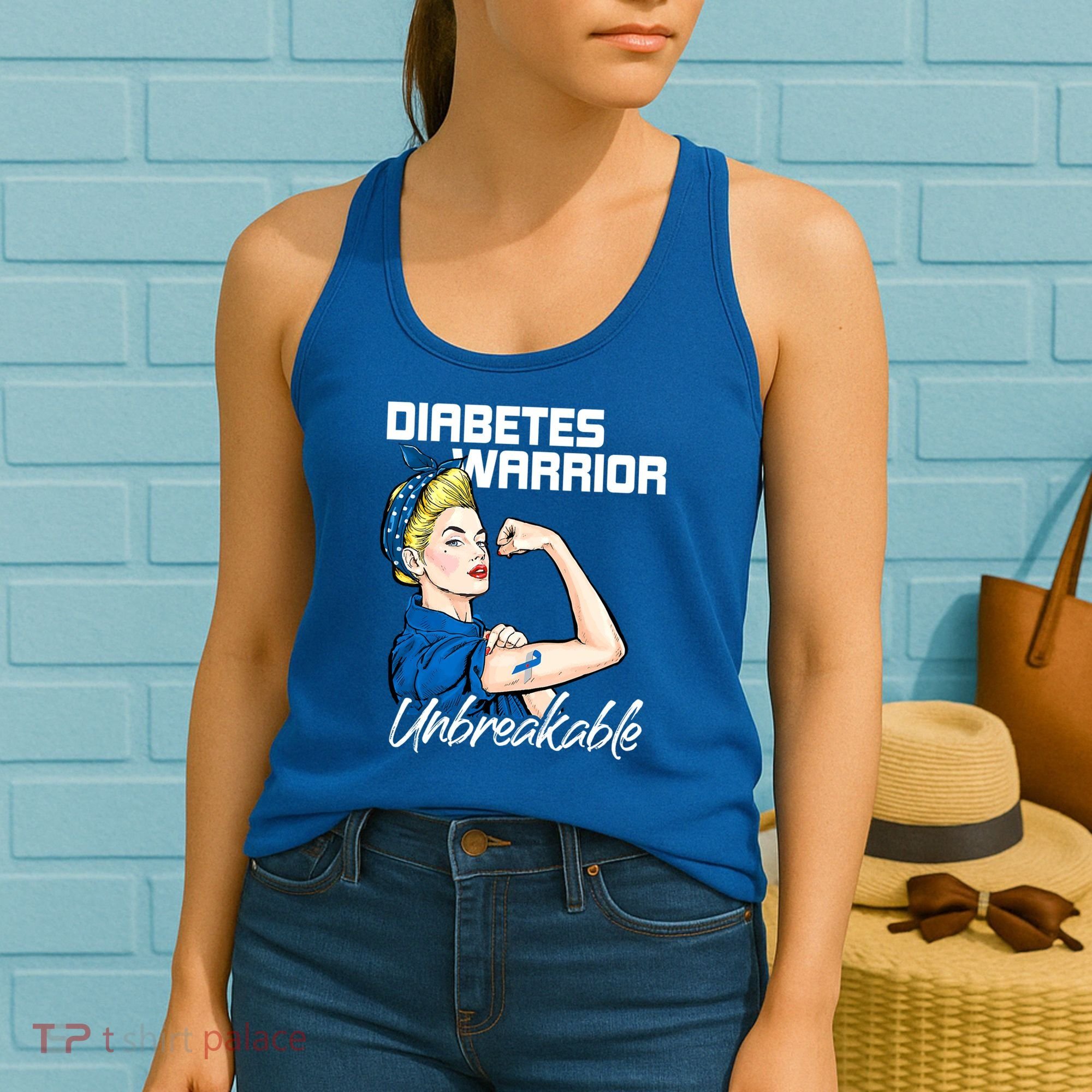 Diabetes Warrior Unbreakable Diabetes Awareness Women's Tank Top