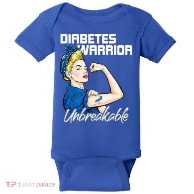 Diabetes Warrior Unbreakable Diabetes Awareness Baby Bodysuit
