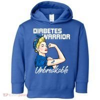 Diabetes Warrior Unbreakable Diabetes Awareness Toddler Hoodie thumb 0