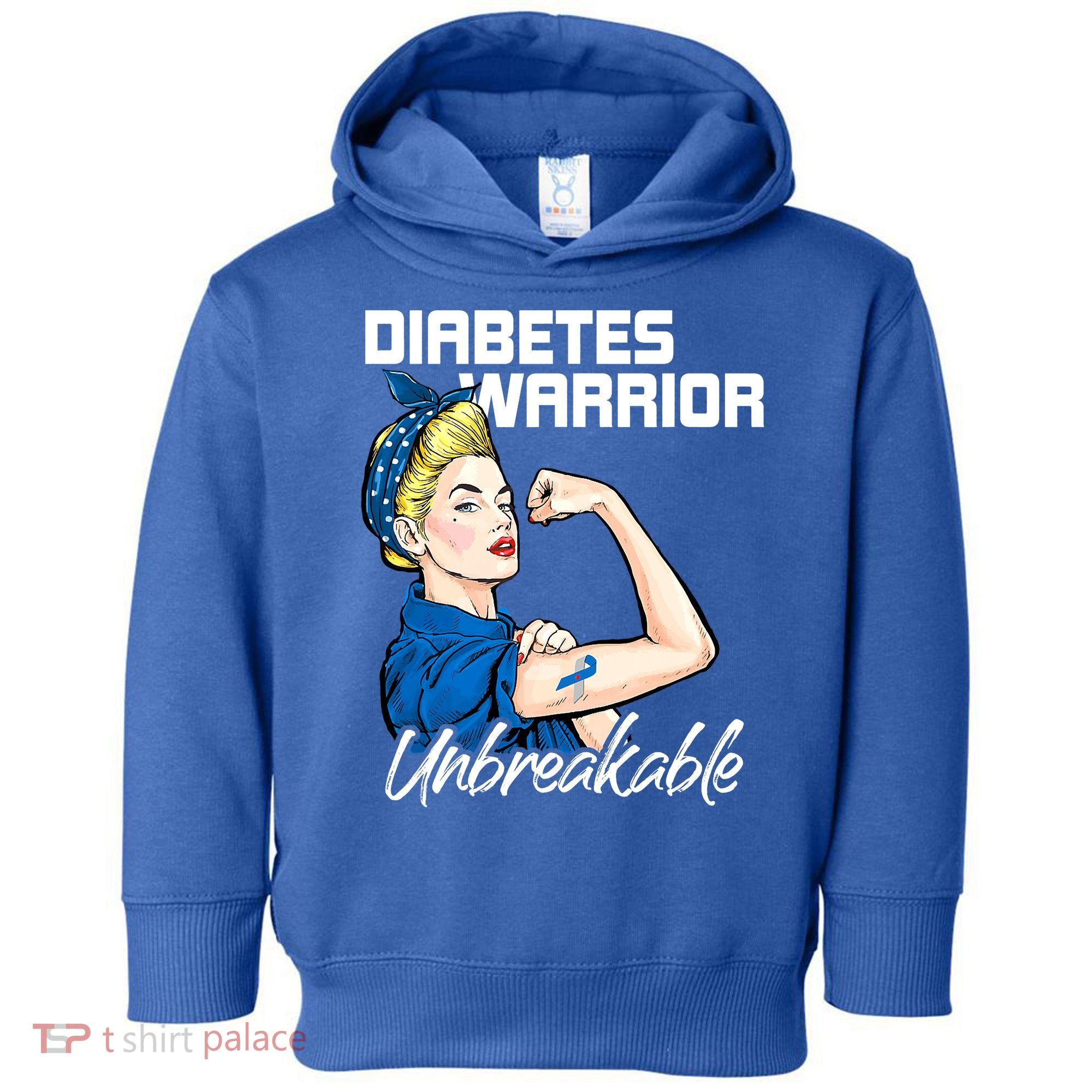 Diabetes Warrior Unbreakable Diabetes Awareness Toddler Hoodie