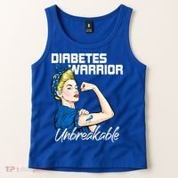 Diabetes Warrior Unbreakable Diabetes Awareness Tank Top thumb 2