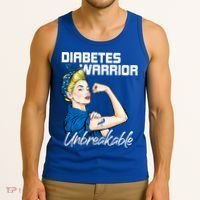 Diabetes Warrior Unbreakable Diabetes Awareness Tank Top thumb 3