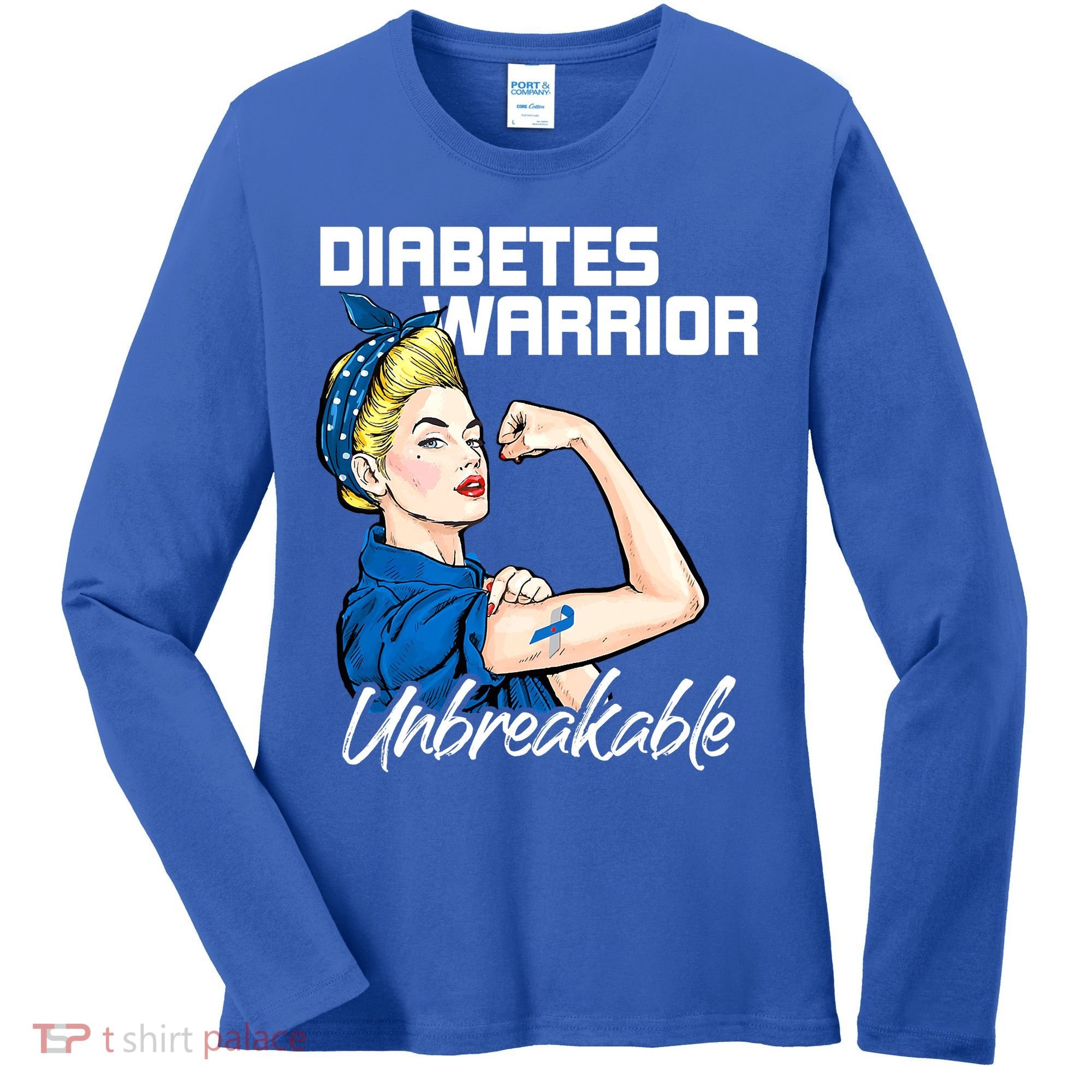 Diabetes Warrior Unbreakable Diabetes Awareness Women's Long Sleeve Shirt