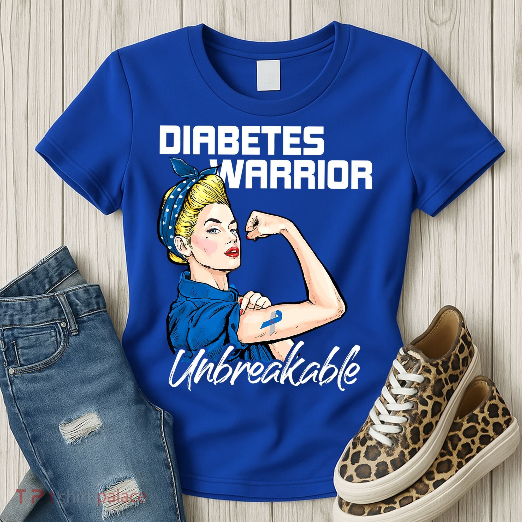 Diabetes Warrior Unbreakable Diabetes Awareness Women's T-Shirt