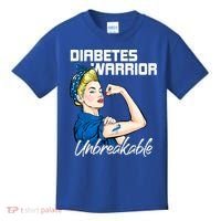 Diabetes Warrior Unbreakable Diabetes Awareness Kids T-Shirt thumb 0