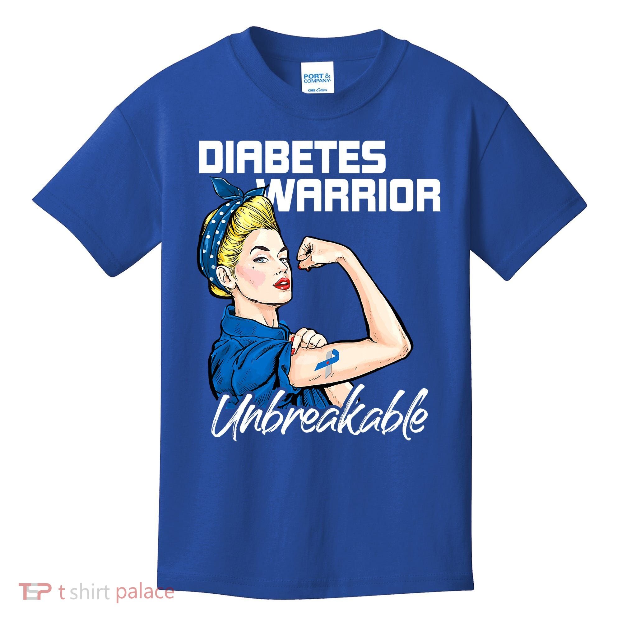 Diabetes Warrior Unbreakable Diabetes Awareness Kids T-Shirt