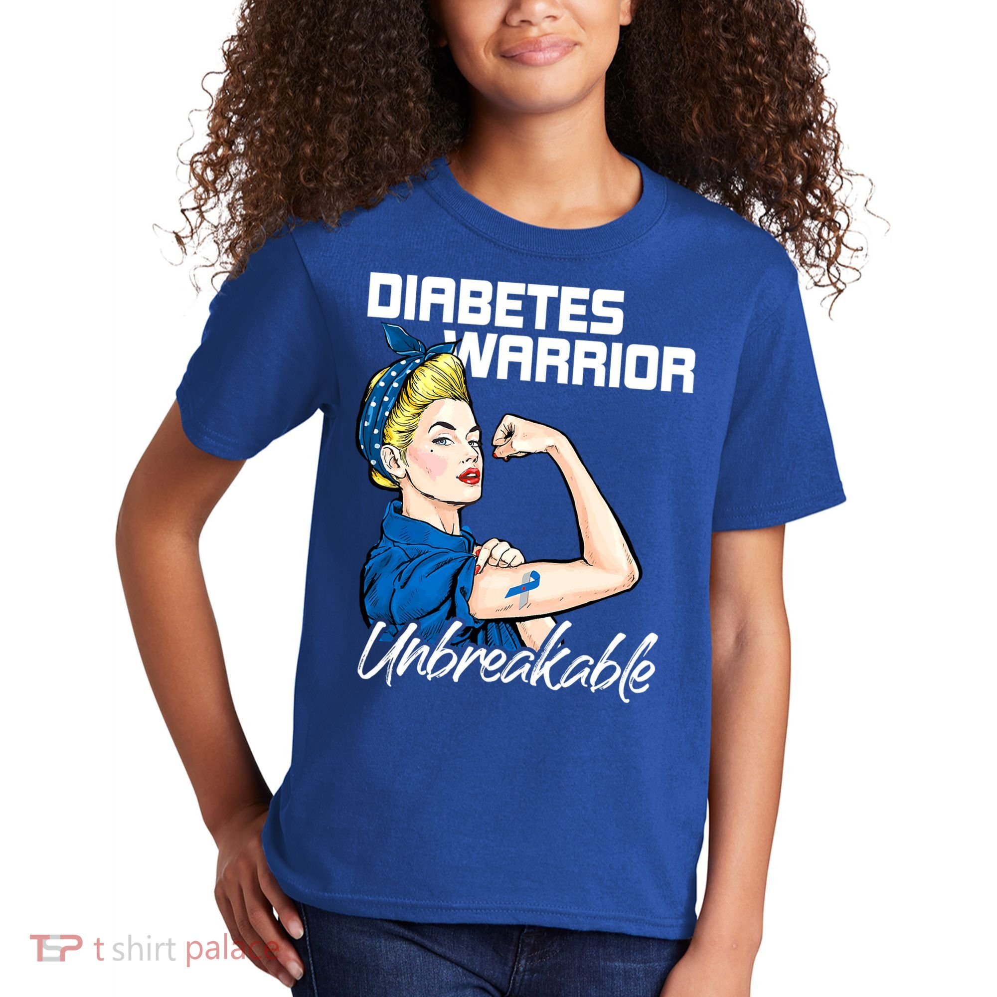 Diabetes Warrior Unbreakable Diabetes Awareness Kids T-Shirt