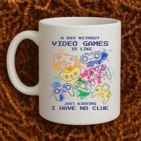 Day Without Video Games No Clue Coffee Mug thumb 2