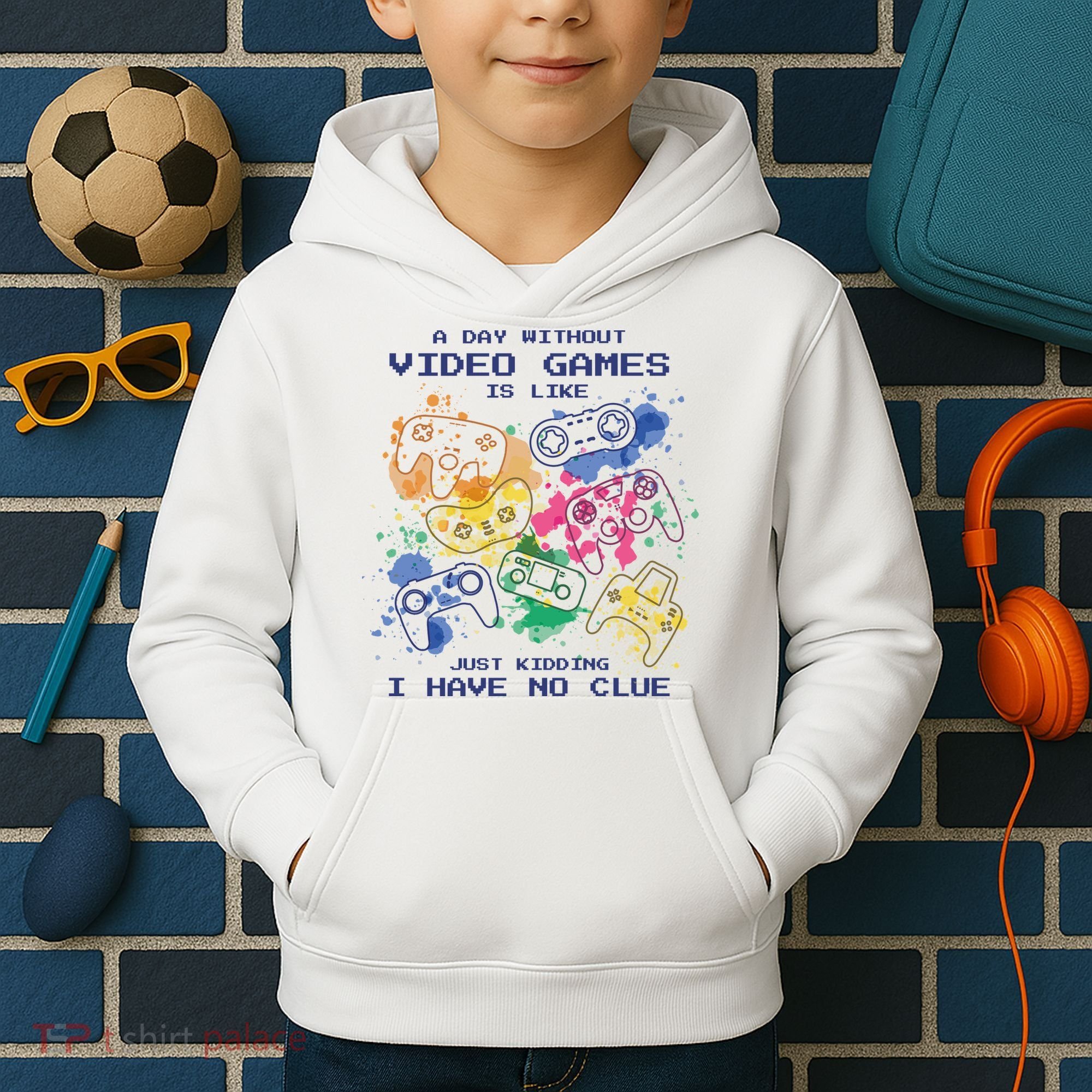 Day Without Video Games No Clue Kids Hoodie
