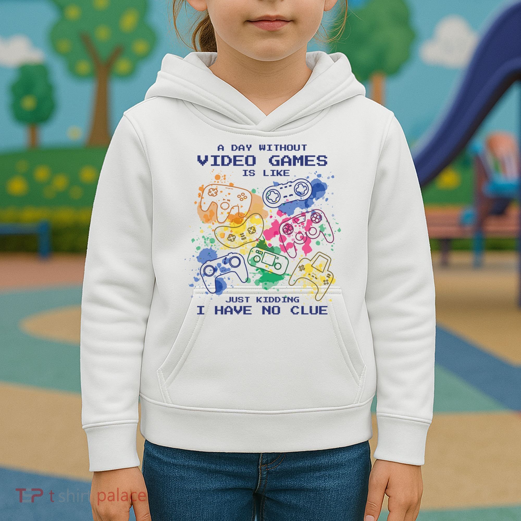 Day Without Video Games No Clue Kids Hoodie