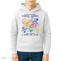 Day Without Video Games No Clue Kids Hoodie thumb 4
