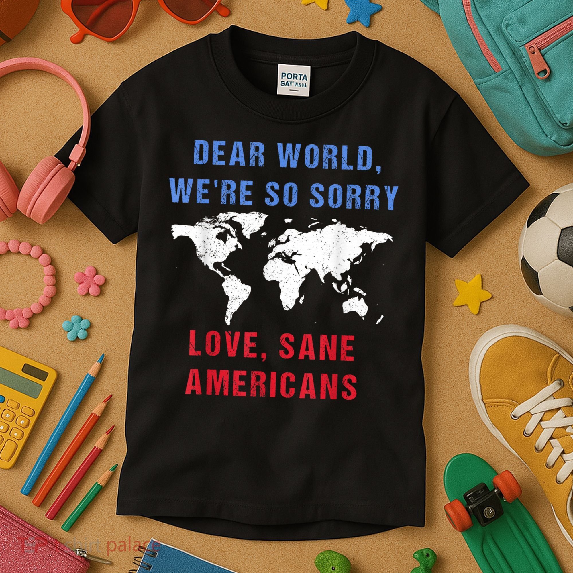 Dear World We Are So Sorry For Americans Kids T-Shirt