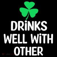 Drinks Well With Others Funny St Patricks Day Beer Drinking Ornament thumb 1