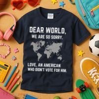 Dear World We Are So Sorry Americans Supporting Canada Kids T-Shirt thumb 3