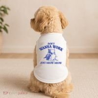 Don’T Wanna Work Just Meow Meow Couple Kitten Funny Gift Doggie Tank thumb 2