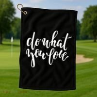 Do What You Love Positive Quote Golf Towel thumb 1