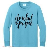 Do What You Love Positive Quote Kids Long Sleeve Shirt thumb 0
