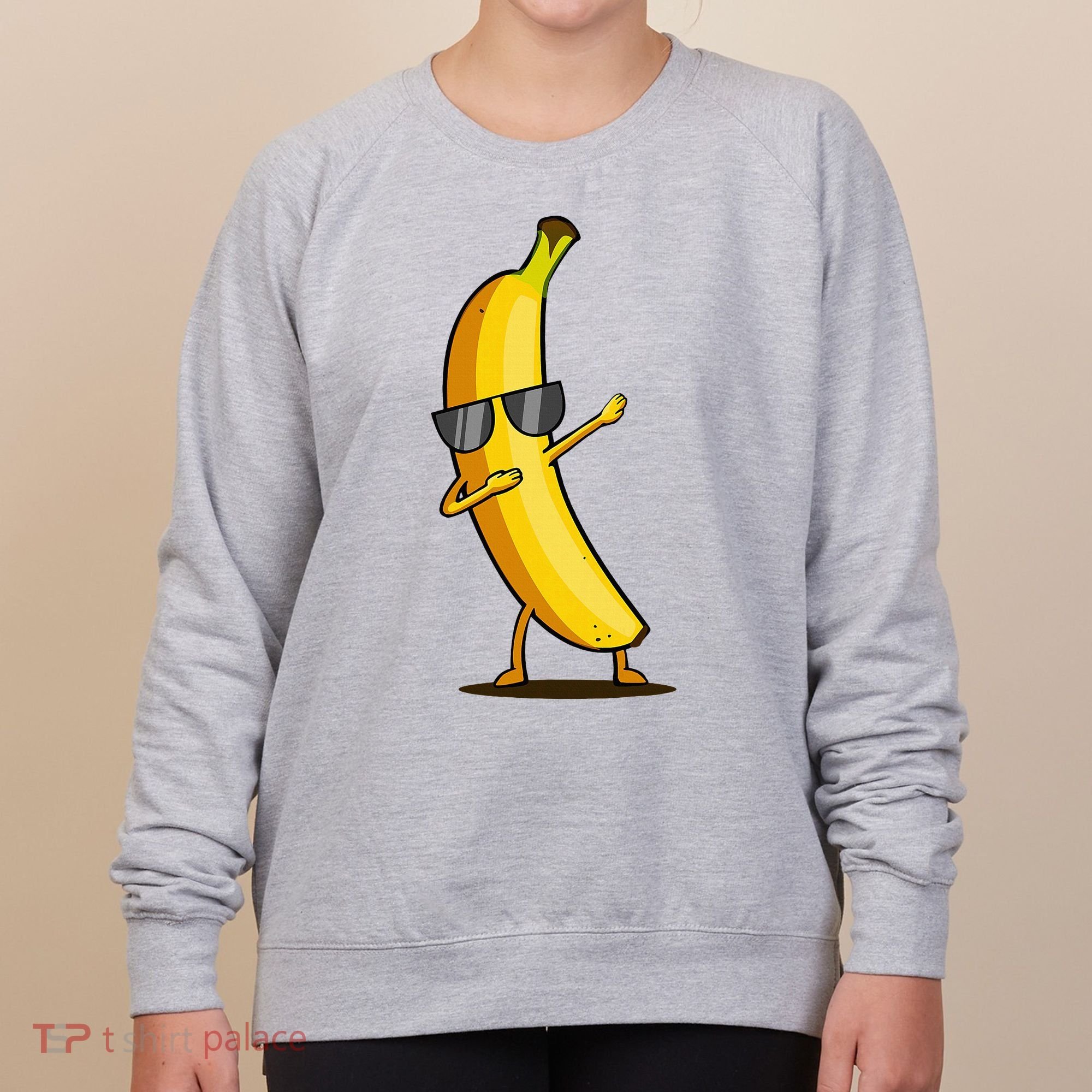 Dabbing Yellow Banana Dab Funny Dancing Fruit Women's Sweatshirt