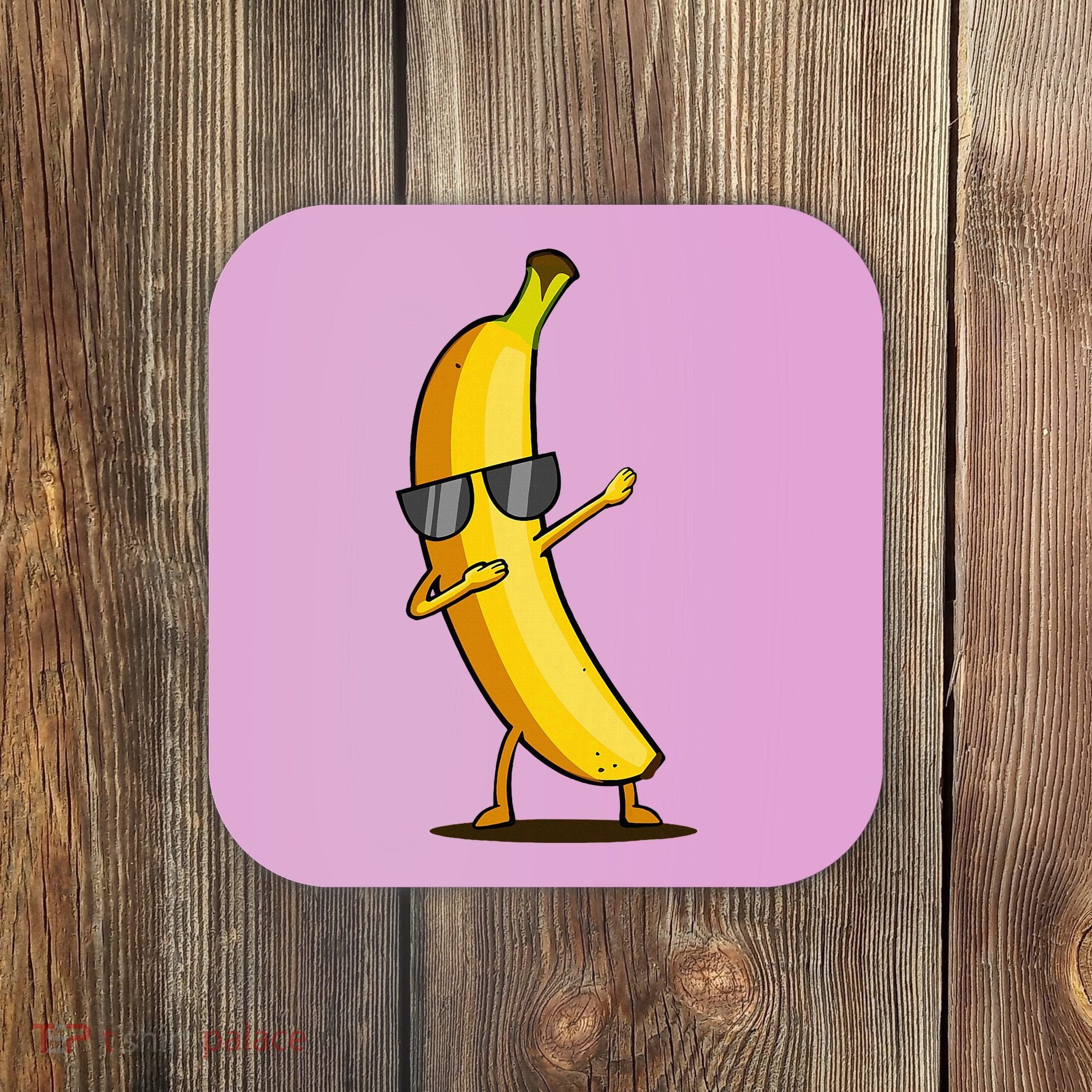 Dabbing Yellow Banana Dab Funny Dancing Fruit Coaster