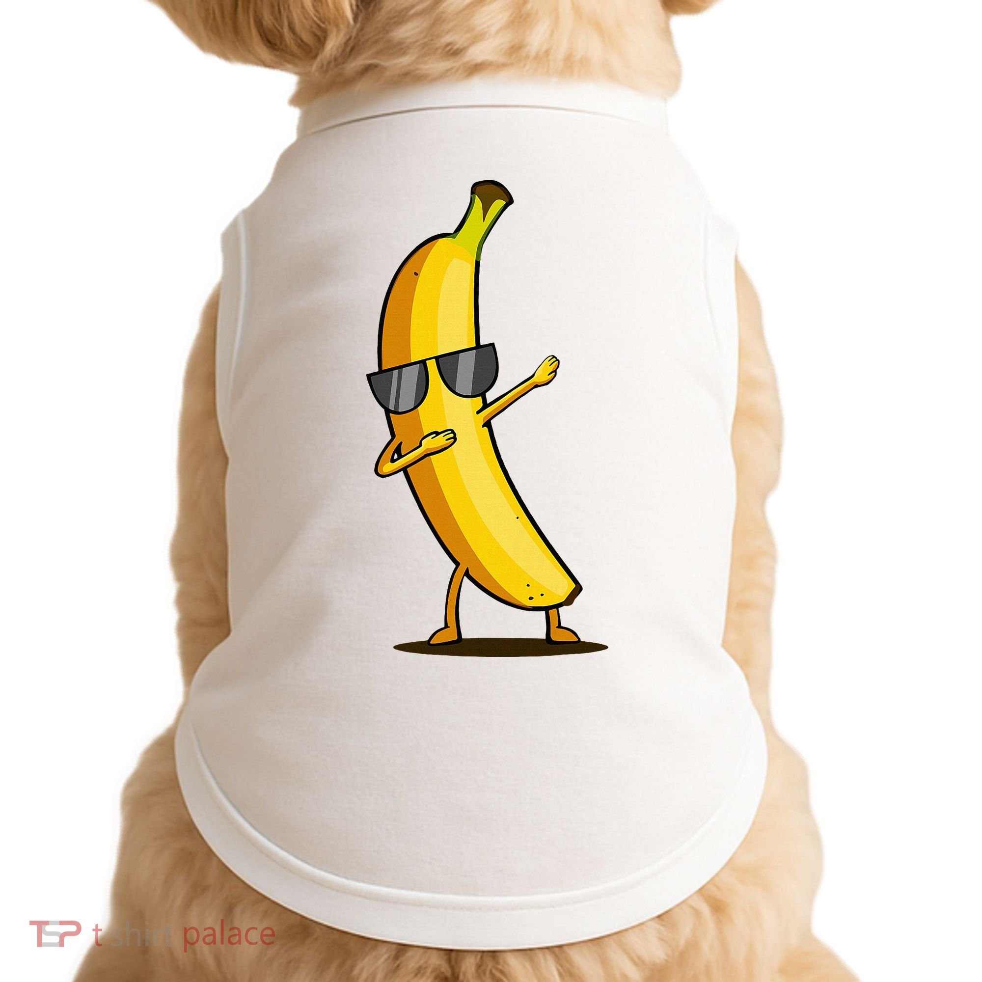 Dabbing Yellow Banana Dab Funny Dancing Fruit Doggie Tank