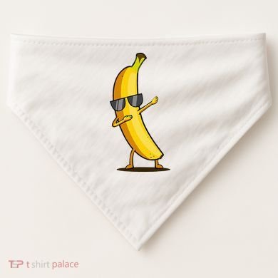 Dabbing Yellow Banana Dab Funny Dancing Fruit USA-Made Doggie Bandana