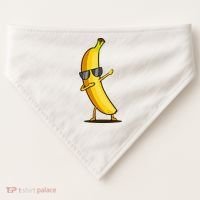 Dabbing Yellow Banana Dab Funny Dancing Fruit USA-Made Doggie Bandana thumb 0