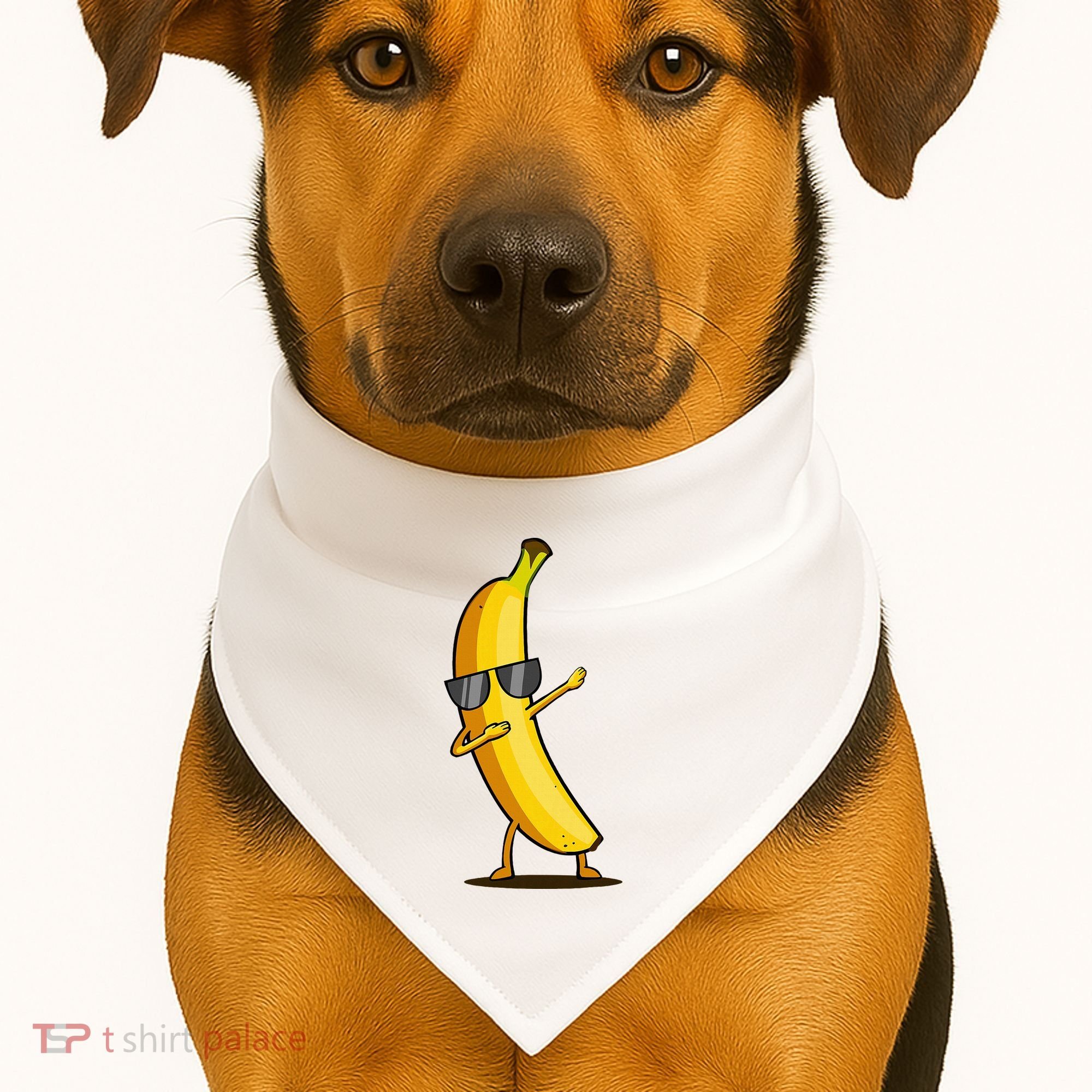 Dabbing Yellow Banana Dab Funny Dancing Fruit USA-Made Doggie Bandana