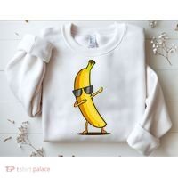 Dabbing Yellow Banana Dab Funny Dancing Fruit Sweatshirt thumb 2