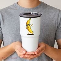 Dabbing Yellow Banana Dab Funny Dancing Fruit Tumbler thumb 2