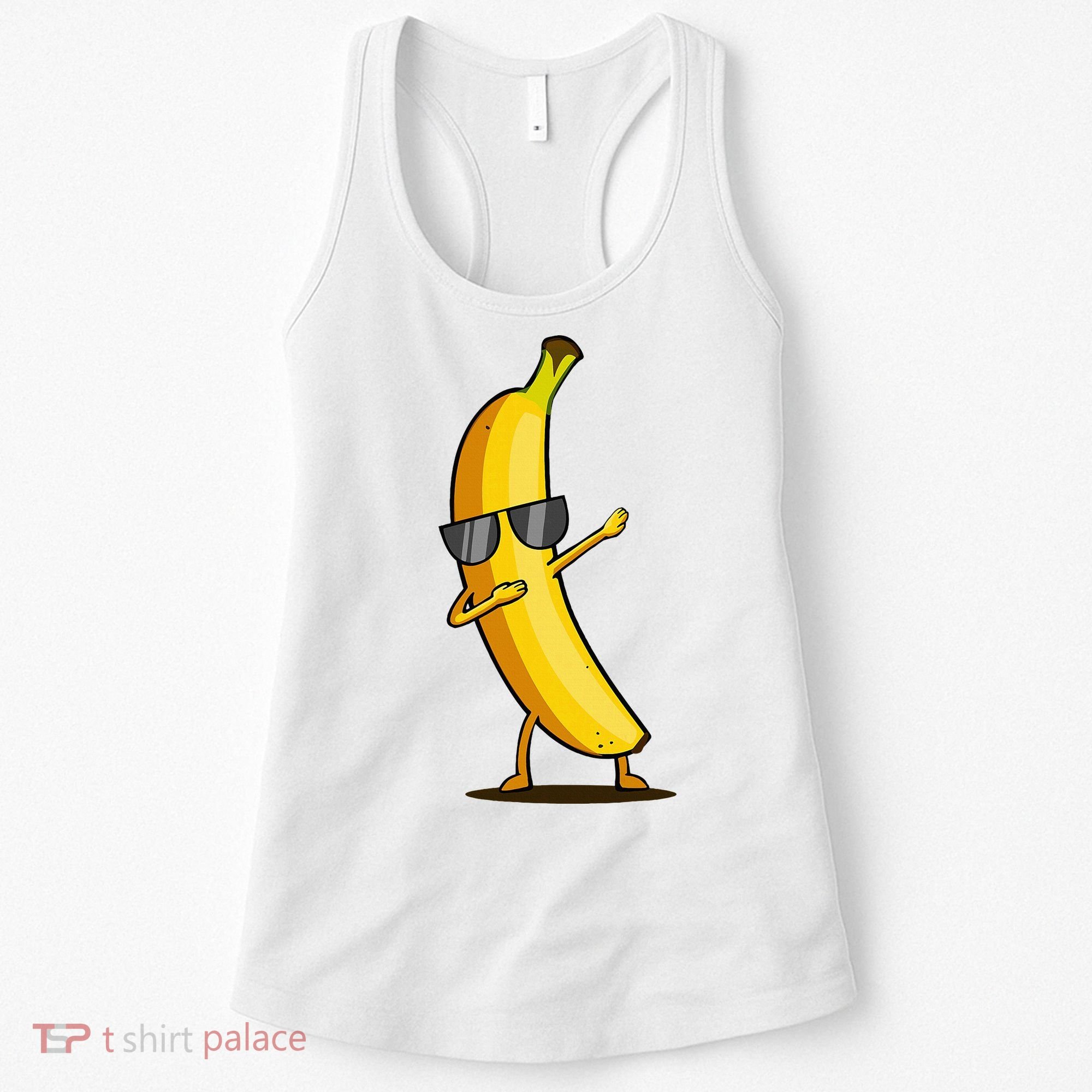 Dabbing Yellow Banana Dab Funny Dancing Fruit Women's Tank Top