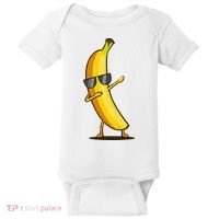 Dabbing Yellow Banana Dab Funny Dancing Fruit Baby Bodysuit thumb 0
