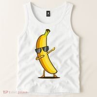 Dabbing Yellow Banana Dab Funny Dancing Fruit Tank Top thumb 2
