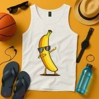 Dabbing Yellow Banana Dab Funny Dancing Fruit Tank Top thumb 4