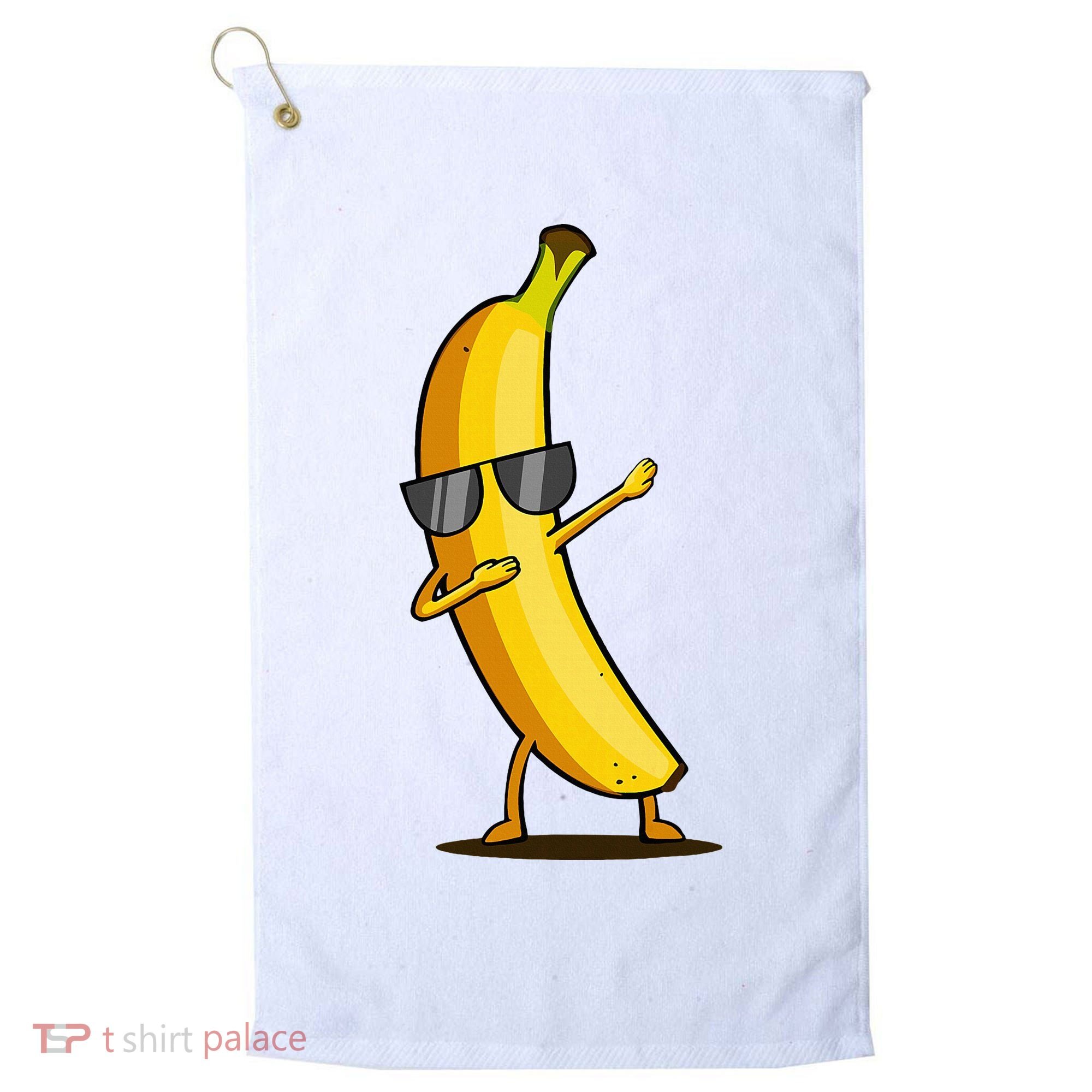 Dabbing Yellow Banana Dab Funny Dancing Fruit Golf Towel
