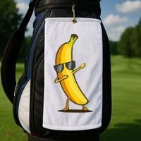 Dabbing Yellow Banana Dab Funny Dancing Fruit Golf Towel thumb 2