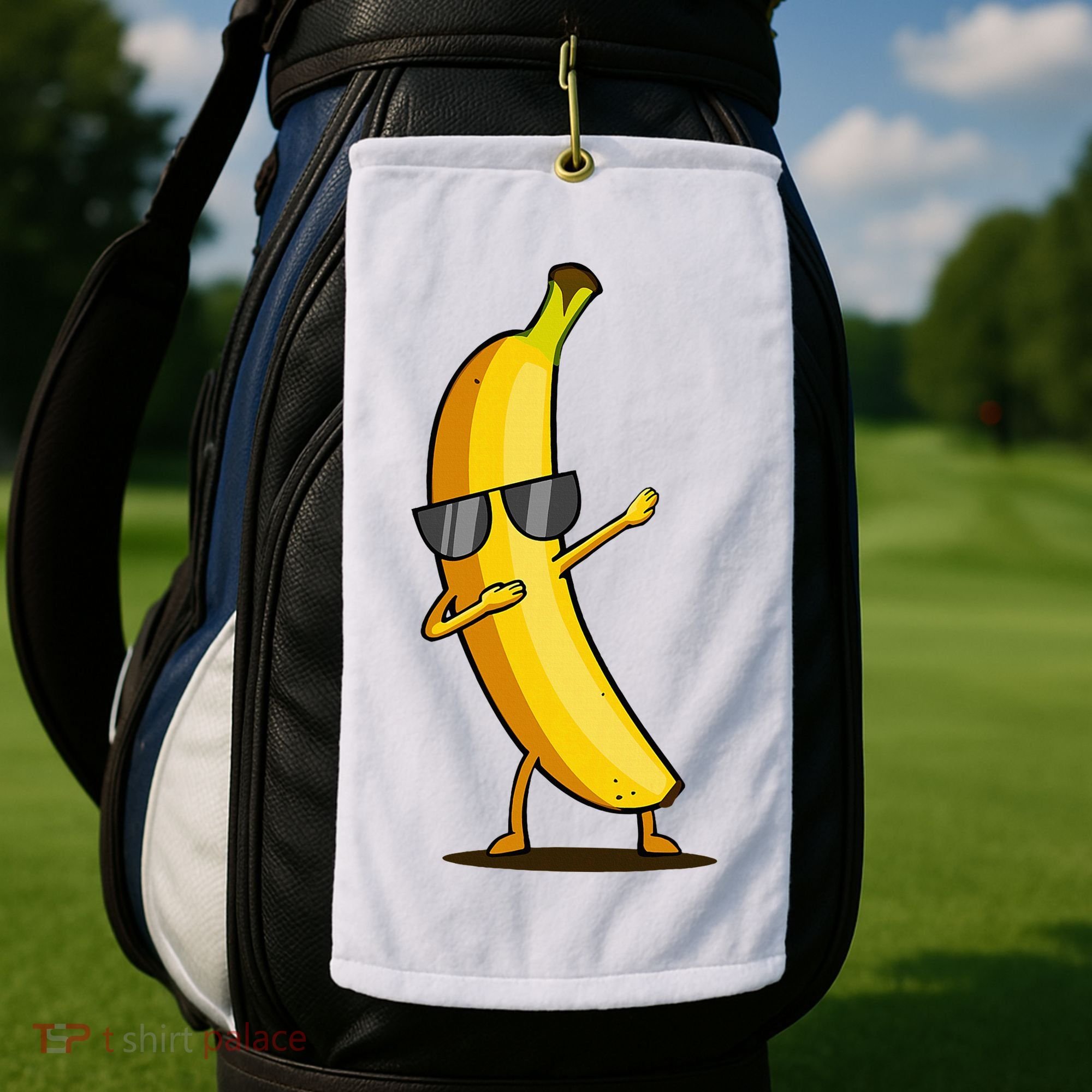Dabbing Yellow Banana Dab Funny Dancing Fruit Golf Towel