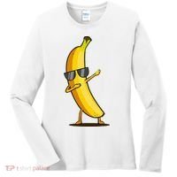 Dabbing Yellow Banana Dab Funny Dancing Fruit Women's Long Sleeve Shirt thumb 0