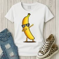 Dabbing Yellow Banana Dab Funny Dancing Fruit Women's T-Shirt thumb 3