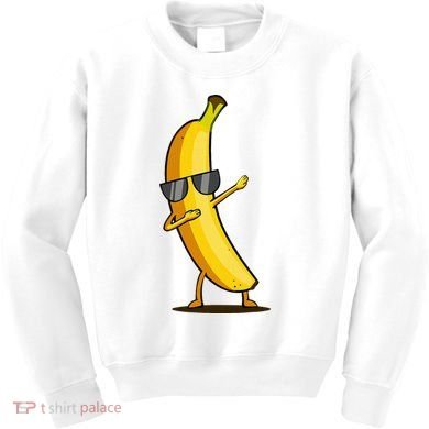 Dabbing Yellow Banana Dab Funny Dancing Fruit Kids Sweatshirt
