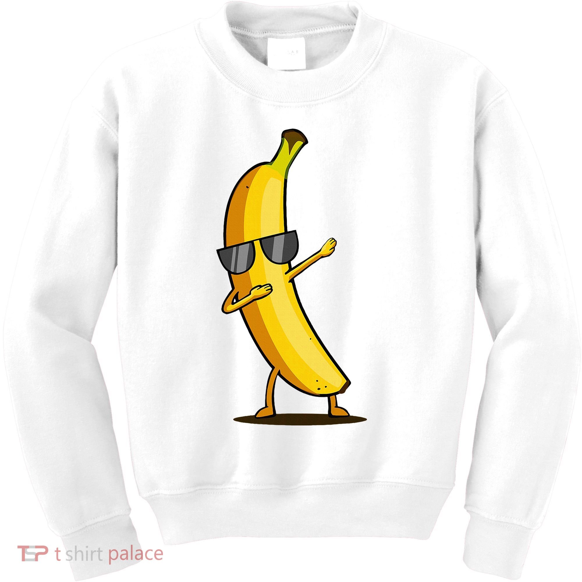 Dabbing Yellow Banana Dab Funny Dancing Fruit Kids Sweatshirt