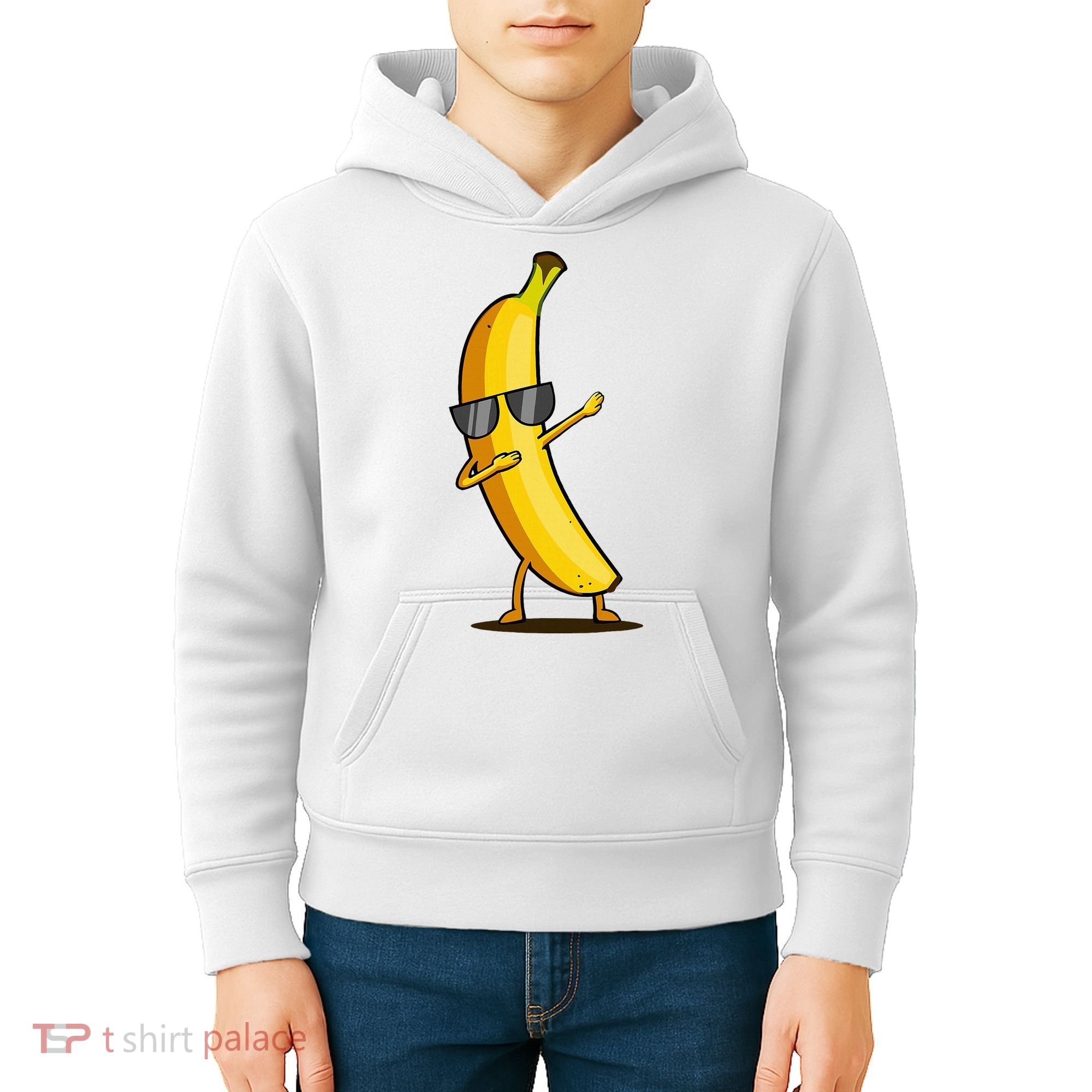 Dabbing Yellow Banana Dab Funny Dancing Fruit Kids Hoodie